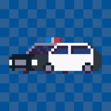 Piksel sanat polis araba araç simgesini.