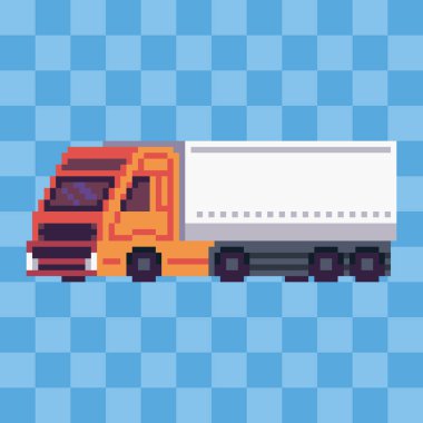 Piksel sanat kargo kamyon araç simgesini.