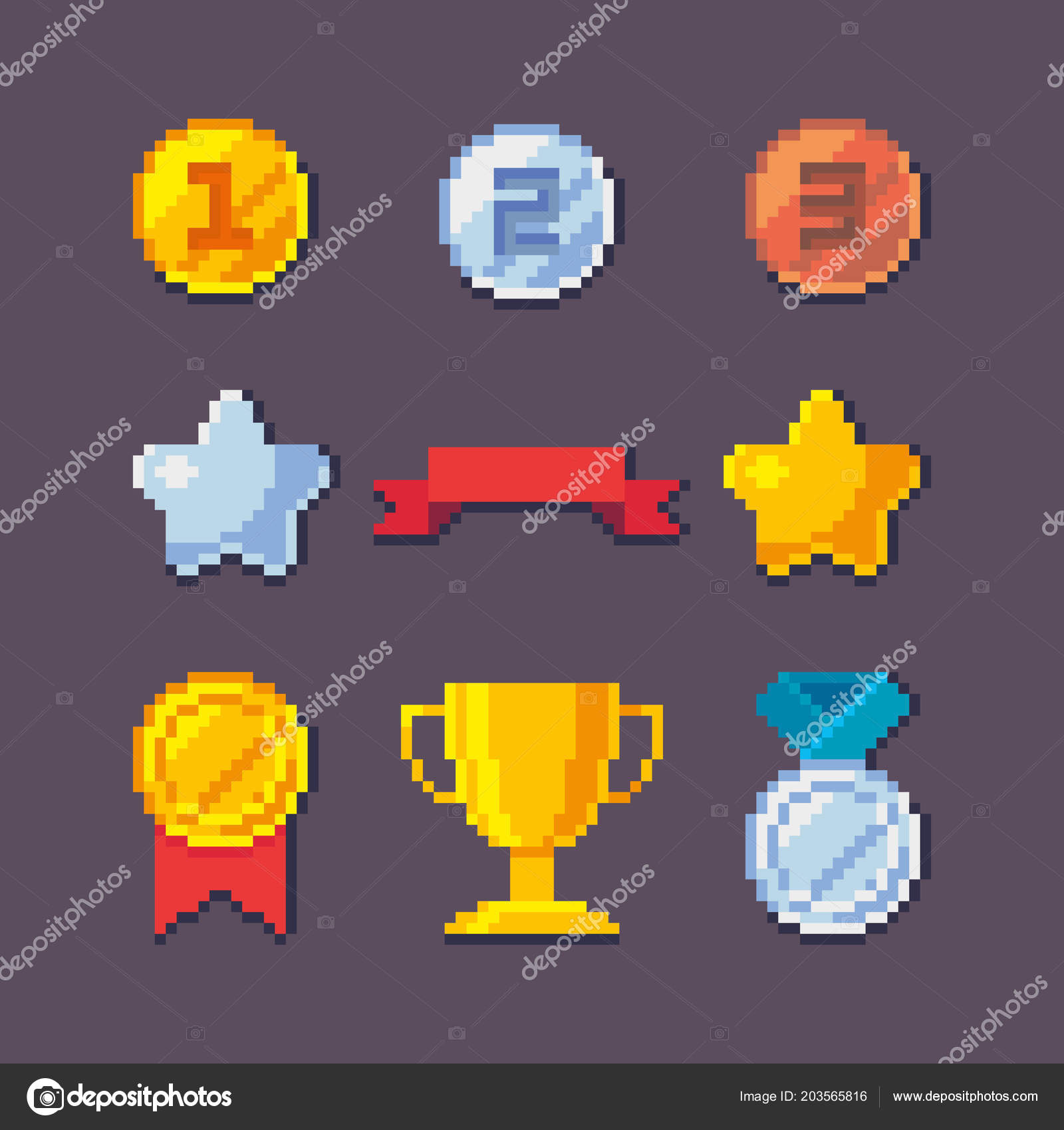 wallpapers 8 Bit Blueberry Pixel Art depositphotos