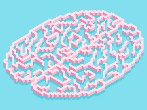 İznik soyut beyin labirenti vektör çizimi.