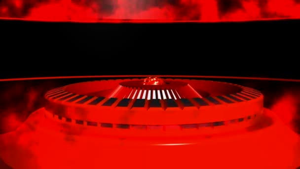 Animación Abstracta Roja Negra Con Cilindros Spher Fuego Ideal Para — Vídeos de Stock