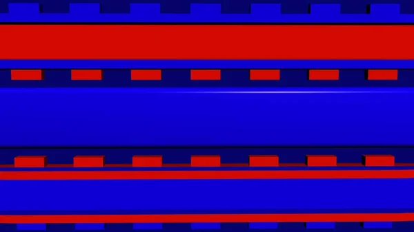 Abstrakter Hintergrund Mit Rot Blauen Bannern Und Rechteckigen Formen — Stockfoto