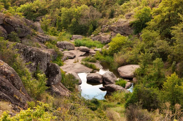 Weekend Granite Arbuzinka Rocks Canyon Aktovo Village Mertvovod River Ukraine — Stock Photo, Image