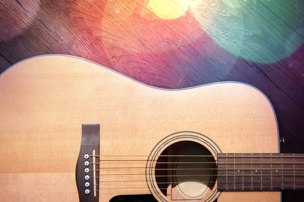 Gitara Akustyczna Zbliżenie — Zdjęcie stockowe