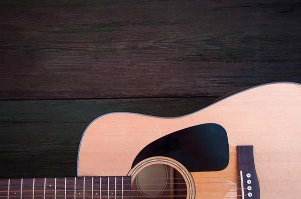 Akustik Gitarı Kapat — Stok fotoğraf