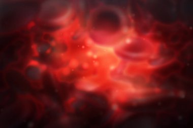 Kan mikroskobik görüntüsü. Üç boyutlu tıbbi illüstrasyon. Kırmızı ve beyaz kan hücreleri. Resim duvar kağıdı oluşturucu