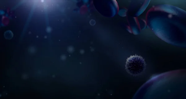 Kan mikroskobik görüntüsü. Üç boyutlu tıbbi illüstrasyon. Kırmızı ve beyaz kan hücreleri. Resim duvar kağıdı oluşturucu