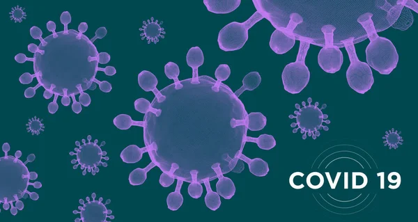 Concezioni Banner Virus Varianti Grafiche Colori Coronavirus Covid — Foto Stock