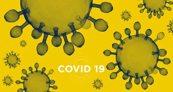 Concezioni Banner Virus Varianti Grafiche Colori Coronavirus Covid — Foto Stock