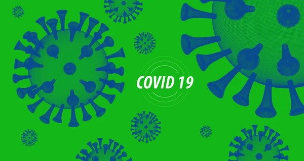 Concezioni Banner Virus Varianti Grafiche Colori Coronavirus Covid — Foto Stock