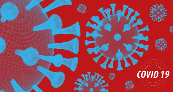 Вирусные Баннеры Цветные Графические Варианты Коронавирус Covid — стоковое фото