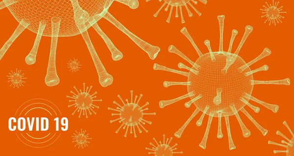 Virusspandoeken Kleur Grafische Varianten Coronavirus Covid — Stockfoto