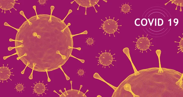 Concezioni Banner Virus Varianti Grafiche Colori Coronavirus Covid — Foto Stock