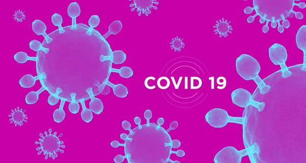 病毒横幅概念 彩色图形变体 Coronavirus Covid 免版税图库照片