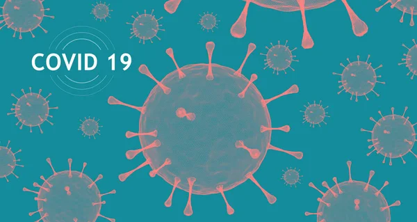 病毒横幅概念 彩色图形变体 Coronavirus Covid 免版税图库照片