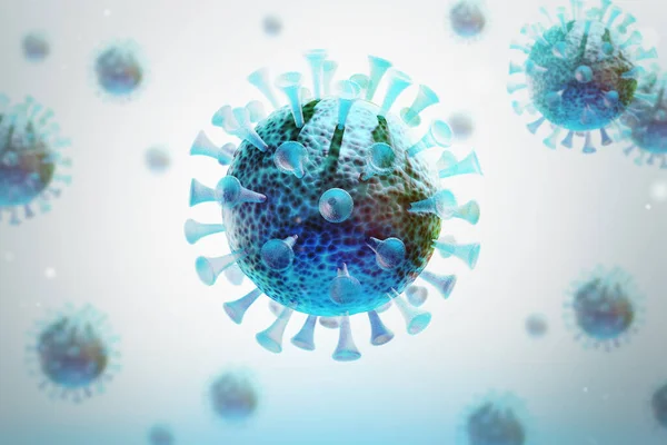 Infecţia Virusul Apropie Ilustrație Medicală Vizualizare Microscopică Virusului Fundal Luminos — Fotografie, imagine de stoc