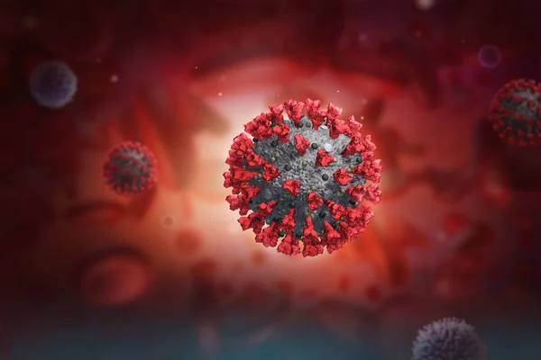 Infecţia Virusul Apropie Ilustrație Medicală Covid Coronavirus — Fotografie, imagine de stoc