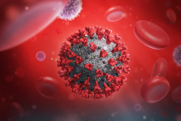 Infecţia Virusul Apropie Ilustrație Medicală Covid Coronavirus — Fotografie, imagine de stoc