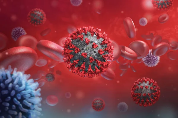 Вірусна Інфекція Крупним Планом Медична Ілюстрація Covid Коронавірус — стокове фото