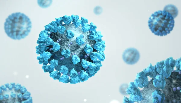 Coronavirus Infektion Aus Nächster Nähe Medizinische Illustration Von Covid Coronavirus lizenzfreie Stockbilder