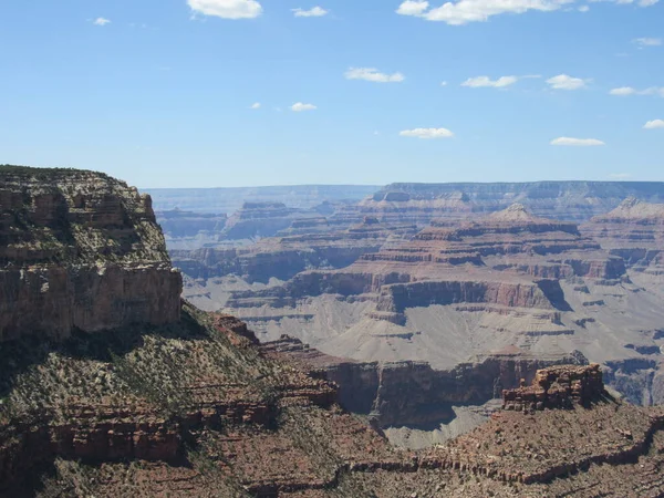 View Grand Canyon Arizona Sunny Day Seen South Rim Trail — Stock Photo, Image