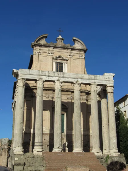 Templo Antonino Faustina Que Ahora Una Iglesia Católica Romana Llamada — Foto de Stock