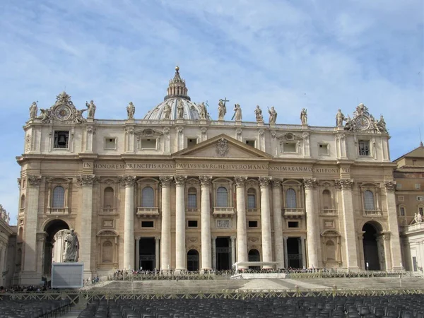 Peterskyrkan Sett Utifrån Piazza San Pietro Vatikanstaten Italien — Stockfoto
