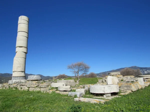 Ruinen Des Heiligtums Heraion Von Samos Auf Der Insel Samos — Stockfoto