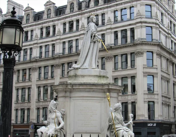 Statue Queen Anne Front Paul Cathedral London England — Stock Photo, Image