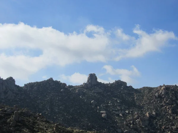 Phoenix, Arizona yakınlarındaki dağın tepesindeki Tom 'un başparmağına kadar uzanan Sonoran çölündeki bir patikadan manzara görüntüsü.
