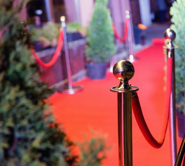 Roter Teppich Und Schranke Eingang Vor Der Eröffnungsfeier — Stockfoto