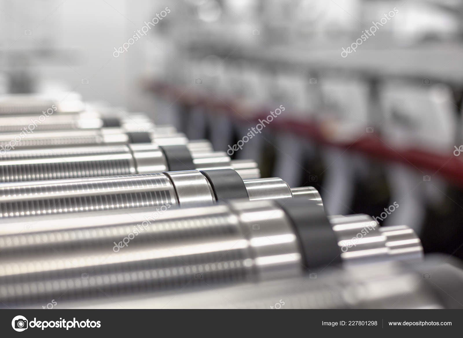 Lined Cylinders Die Cut Rotary Printing Press Cylinder Stock Photo by ©boitano