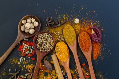 Yemek pişirmek için baharatlar ve otlar, boşluğu kopyala.