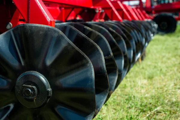 The combine harvesters photographed by a close up Stock Picture