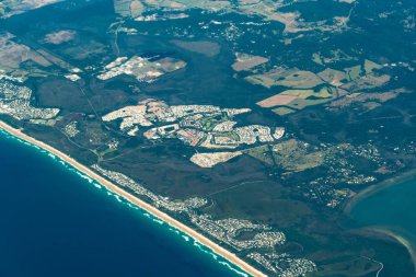 Peregian Beach Sunshine Coast, Queensland, Avustralya, havadan görünümü