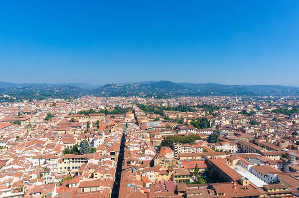 Luftaufnahme Der Alten Historischen Europäischen Stadt Florenz Italien — Stockfoto