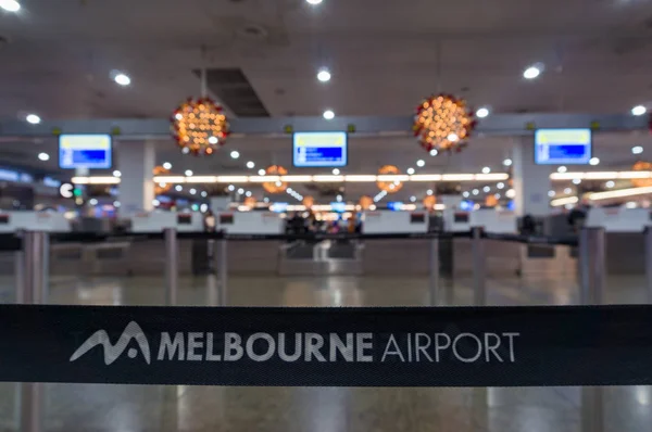 Zona de check-in do aeroporto de Melbourne — Fotografia de Stock