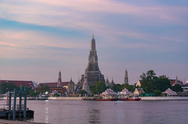 Wat Arun Vagy Temple Dawn Buddhista Templom Bangkokban Napfelkeltét — Stock Fotó