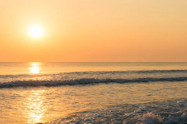 Nascer Sol Colorido Praia Tropical Hua Hin Tailândia — Fotografia de Stock