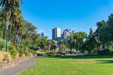 Melbourne cityscape manzaralı Alexandra bahçeleri