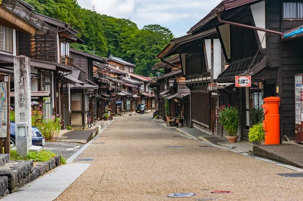 Calle principal en la histórica ciudad de Narai post en el valle de Kiso — Foto de Stock