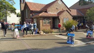 May 18, 2019 Australian Federal Election polling station at subu clipart