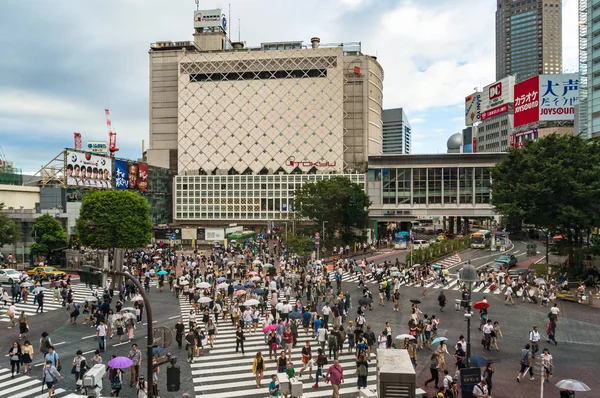 Vista aérea de la famosa intersección Shibuya — Foto de Stock