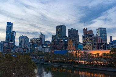Gece Melbourne finans bölgesi