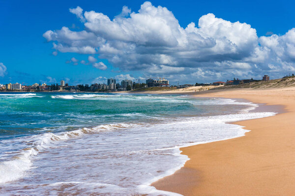 Beach landscape on sunny day