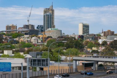 Woolloomooloo banliyö cityscape havadan görünümü