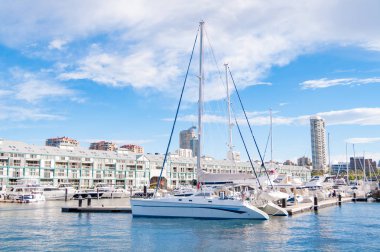 Sidney, Austral ünlü Woolloomooloo rıhtım da rıhtımda Yatlar