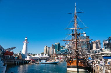Darling Harbour, Sydney, Austr Hm kabuğu Endeavour gemi çoğaltma