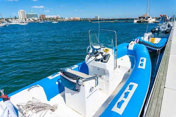 Australian Government motor boat on St. Kilda pier — Stock Photo, Image