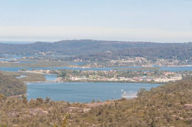 Güneşli bir günde Staples gözcü woy Woy kasabasında havadan görünümü